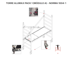 ANDAIME TORRE ALUMAX 2000X700MM PACK 1 (MODULO A) NORMA EN1004-1