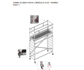ANDAIME TORRE ALUMAX 2000X700MM PACK 2 (MODULO A+B) NORMA EN1004-1