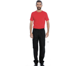 CALCA HOMEM BOLSOS LATERAIS - SARJA 65% POLIESTER 35% ALGODAO 200GR/M2