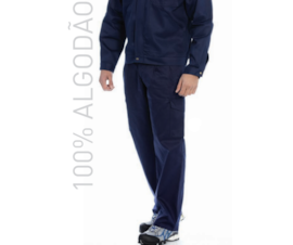 CALCA HOMEM BOLSOS LATERAIS - SARJA 100% ALGODAO 260GR/M2
