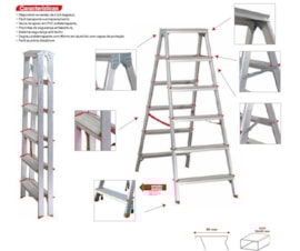 ESCADOTE DUPLO DOMESTICO EM ALUMINIO